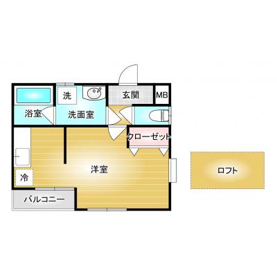 コスパだけじゃない“快適さ重視”マンスリータウン【群大病院まで車で9分・Wi-Fi無料】ＭＴ前橋下沖町B203の間取り図