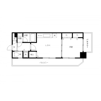 OneLife広島曙【★1LDKの広々空間！浴室乾燥機・洗浄機付き便座】の物件間取り図