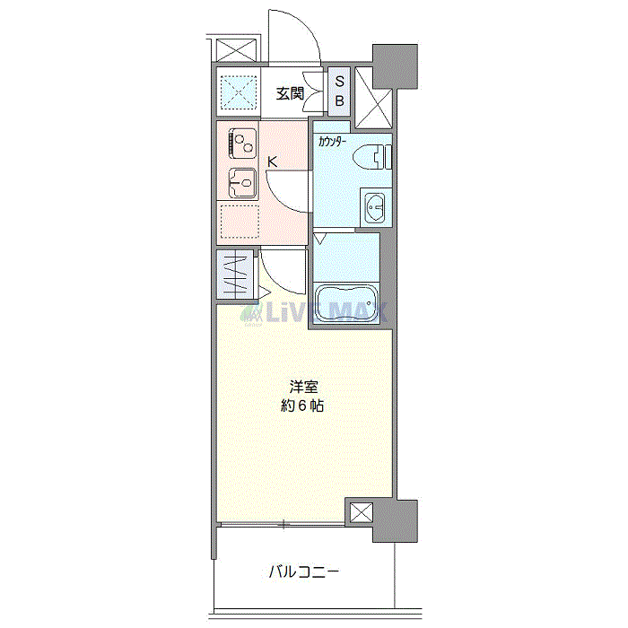 マンスリーリブマックス京成立石スカイガーデン■『禁煙ルーム』【Wi-Fi無制限・独立洗面・浴室乾燥付】≪エクセレントシリーズ≫の間取り図