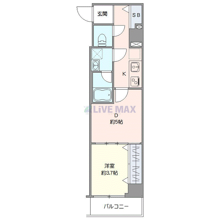 マンスリーリブマックス北池袋WESTマーク△『禁煙ルーム』【Wi-Fi無制限・ドラム式洗濯機・独立洗面・浴室乾燥付】≪プレミアムシリーズ≫の物件間取り図