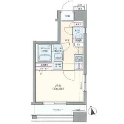 【🌷新生活応援キャンペーン🌷】【禁煙🚭】マイナビSTAYロイヤルグランデ府中駅前　301の物件間取り図
