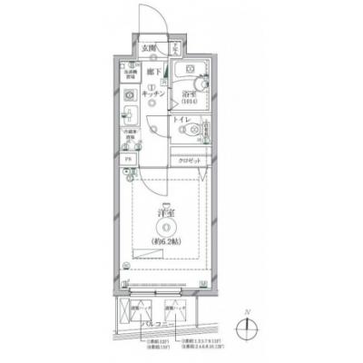 【🎉初期費用オフ｜お得なキャンペーン】【禁煙🚭】マイナビSTAYミライエ麻布霞町　402の物件間取り図