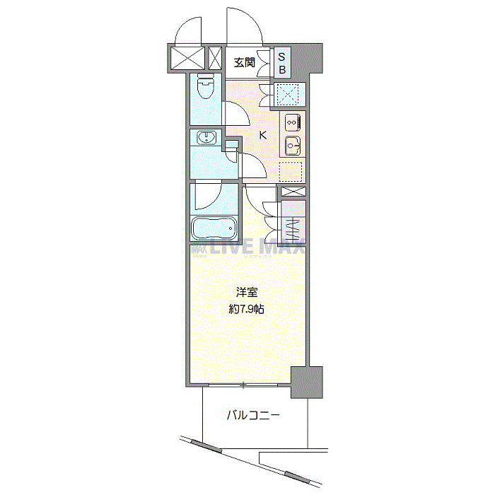 グッドステイ都立大学NORTHフィオーレ■『禁煙ルーム・27平米・独立洗面・浴室乾燥付』【ハイクラス】の物件間取り図