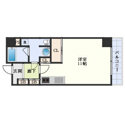 マンスリーリブマックス松山駅東ヴィゴーレ△【設備充実】≪エクセレントシリーズ≫の間取り図