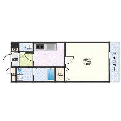 マンスリーリブマックス大日駅西アムール★【設備充実】≪エクセレントシリーズ≫の間取り図