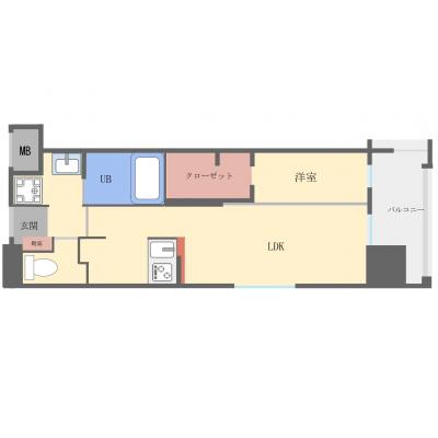 【オレンジマンスリー箱崎駅前】♪新規OPEN♪箱崎駅近×ゆったり1LDK♪JR・地下鉄Ｗアクセス/セキュリティ重視/禁煙ルーム/Wi-Fi無料の物件間取り図