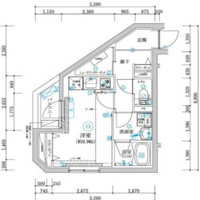 【🌷新生活応援キャンペーン🌷】【禁煙🚭/Wi-Fi無料🌐】マイナビSTAY西日暮里レジデンス　303の物件間取り図