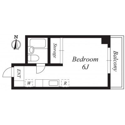 【J’sマンスリーつつじヶ丘 302】厚さ25㎝超高密度ポケットコイルマットレス使用！駅徒歩4分、新宿駅まで乗換無し！アクセス良好☆【インターネット無料】の間取り図