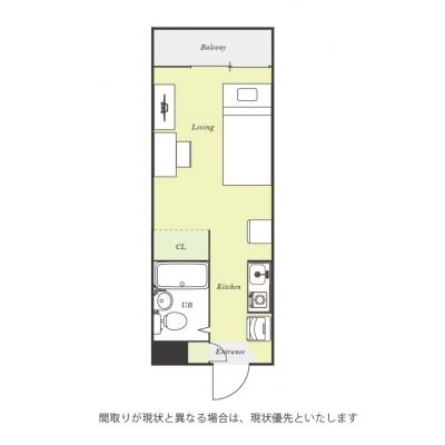 ユニオンマンスリー坂戸４　311　1R・シングル☆◆インターネット固定回線（有線・Wi-Fi）無料の部屋◆【禁煙ルーム】室内洗濯機や2ドア冷蔵庫など生活家電完備の物件間取り図