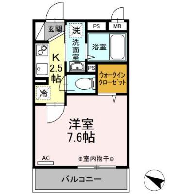 DーROOMマンスリー【ダイヤモンドハイツ】・インターネット使い放題・電子タバコのみOKの物件間取り図