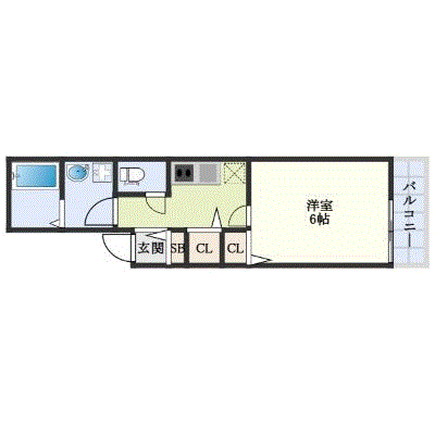 グッドステイ桃谷駅東プロスパー■【ハイクラス・設備充実】の間取り図