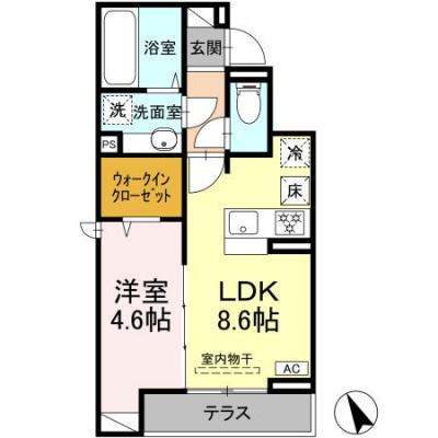 Dアセット飛田給の間取り図