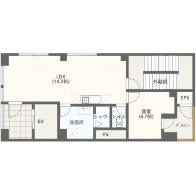 9stay築地　５階の間取り図