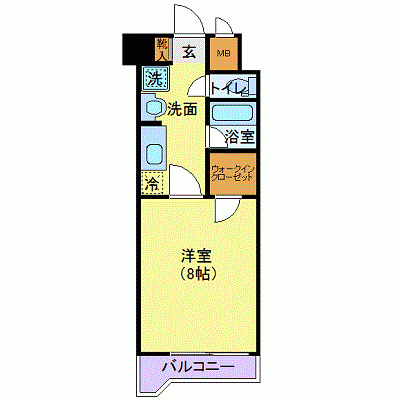 OneLife宮城県庁前【★バストイレ別、独立洗面台付】の間取り図