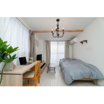 南向き！🌞三島駅徒歩5分！🚃Wifi無料！📱家具家電付 202号室 TM109の物件間取り図