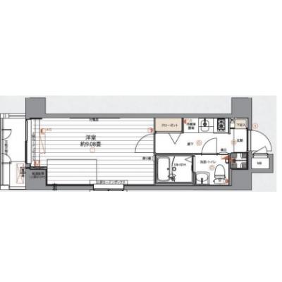 【60日以上の利用でお得🌈】【禁煙🚭/Wi-Fi無料🌐】マイナビSTAYトワイライト浮間舟渡　605の間取り図
