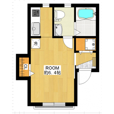 インターネット無料♪希少なペット可（犬・猫OK）物件！独立洗面台☆こだわりの家具・家電付き！若松河田駅まで徒歩4分！ＭＨ新宿早稲田の物件間取り図