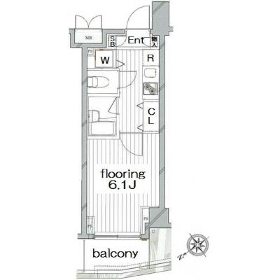 【🎁初期費用￥33,800無料＆賃料2,800円/日～】【駅近🌟キレイ】グランステイ横浜タクティス（B①）★オートロック🔒/Wi-Fi無料🌐/★の物件間取り図