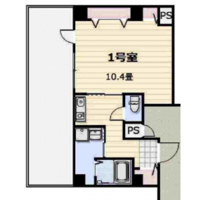 FRマンスリー心斎橋　★『心斎橋』駅まで徒歩8分★　★広さ37.04㎡★　 (10)の間取り図