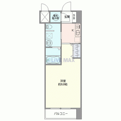 OneLife立町WEST【★バストイレ別・独立洗面台】の間取り図
