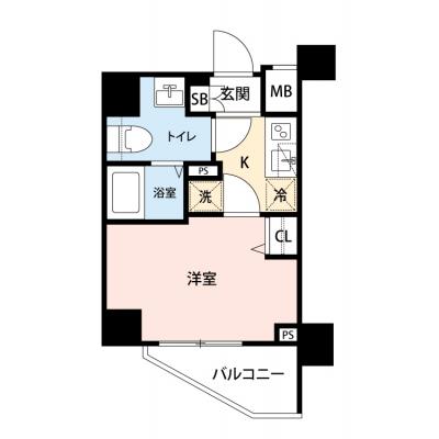 【60日以上の利用でお得🌈】【禁煙🚭/Wi-Fi無料🌐】マイナビSTAY川崎Nexus5　401の物件間取り図