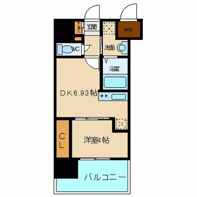 OneLife仙台駅前花京院通り＜TYPE1＞【★1DK・設備充実！】の物件間取り図