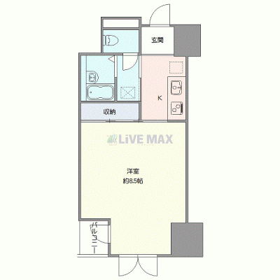 OneLife榴岡イース【★バストイレ別・浴室乾燥機付き】の物件間取り図