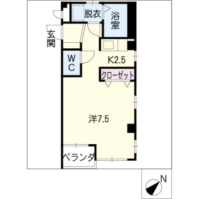 アルDEスリー岡崎イオンモール　204の物件間取り図