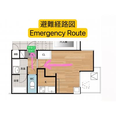マンスリー野田阪神　　　※梅田・難波アクセス良好/家具家電付/Wi-Fi完備※の物件間取り図