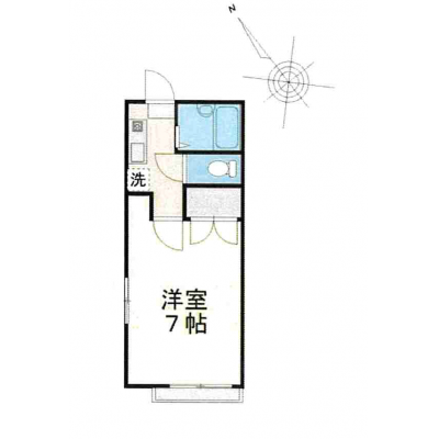 スマイズ伊勢原６　【禁煙🚭】　風呂トイレ別☆室内洗濯置場有☆伊勢原駅まで徒歩６分☆コンビニ近くに有☆の物件間取り図