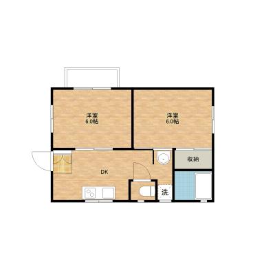 山本コーホーハイツ　（2DK）の物件間取り図