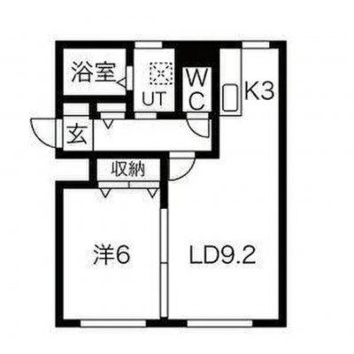 【新規OPEN】COSOJIマンスリー札幌南｜ネット無料｜広々1LDKの物件間取り図