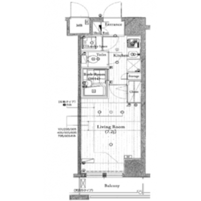 【🌷新生活応援キャンペーン🌷】【禁煙🚭/Wi-Fi無料🌐】マイナビSTAYステーションフロント大宮　807の物件間取り図