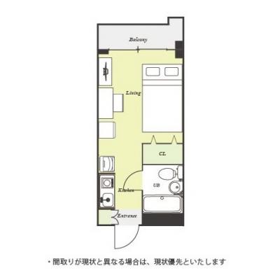 ユニオンマンスリー京成谷津ノルティア１　207　1R・セミダブル☆◆インターネット固定回線（有線・Wi-Fi）無料の部屋◆【禁煙ルーム】1棟18室丸々マンスリー！法人まとめての利用も可♪の物件間取り図