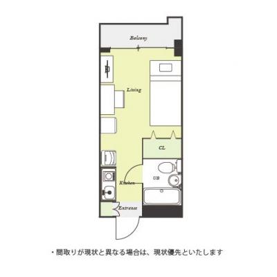 ユニオンマンスリー京成谷津ノルティア１　209　1R・シングル☆◆インターネット固定回線（有線・Wi-Fi）無料の部屋◆【禁煙ルーム】1棟18室丸々マンスリー！法人まとめての利用も可♪の物件間取り図