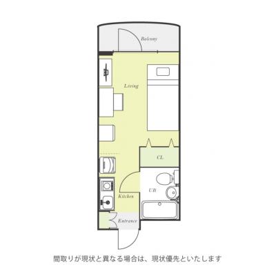 ユニオンマンスリー京成谷津ノルティア１　302　1R・シングル☆◆インターネット固定回線（有線・Wi-Fi）無料の部屋◆【禁煙ルーム】1棟18室丸々マンスリー！法人まとめての利用も可♪の物件間取り図