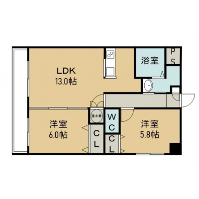 COSOJIマンスリー千歳北栄【駐車場完備】最上階の物件間取り図