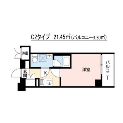 【🎉初期費用オフ｜お得なキャンペーン】【禁煙🚭/Wi-Fi無料🌐】マイナビSTAYアーバンコア横浜根岸　407の物件間取り図