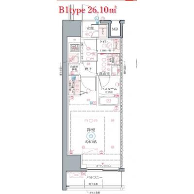 【60日以上の利用でお得🌈】【禁煙🚭/Wi-Fi無料🌐】マイナビSTAYお花茶屋水戸街道通り　1107の間取り図