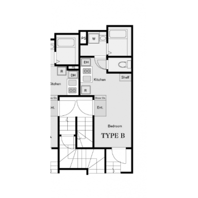 HW.HILLS幡ヶ谷（1R）　ペット相談可の物件間取り図