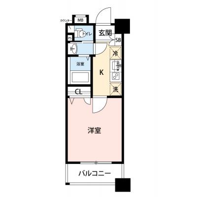 【60日以上の利用でお得🌈】【禁煙🚭/Wi-Fi無料🌐】マイナビSTAYロイヤルグランデ府中駅前　1103の物件間取り図