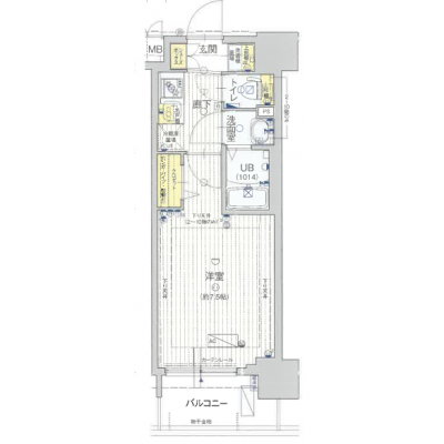 FRマンスリー大国町　★電車で『なんば』駅へ２分★の物件間取り図