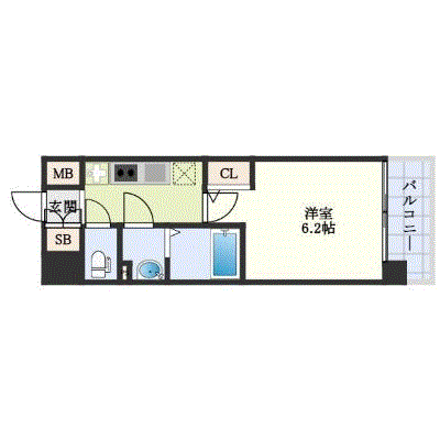 マンスリーリブマックス西大路駅北キザシテイ▲【Wi-Fi対応・設備充実】≪エクセレントシリーズ≫の物件間取り図