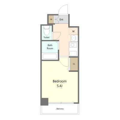 【スポット割引🚩　2/19～3/28】👈この期間中のみ、賃料を1日￥2500（水道・光熱費込み）でご案内💁‍【大阪環状線『野田駅』近く！】  エスリード梅田西第2🚭  ［No.1645050］の物件間取り図