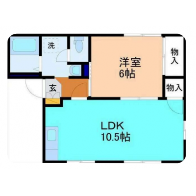 KIT【ゆったり1LDK♪】駐車場有☆Wi-Fi無料☆快適設備の物件間取り図