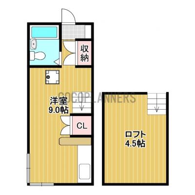 パンションセピアⅡ　★ロフト付き　★熊本市動植物園そば　★買い物便利　★交通アクセス良好♪　★カウンターキッチン　★駐車場ありの物件間取り図