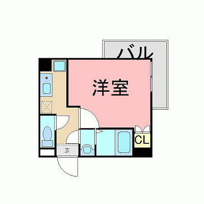 OneLife博多セントラルタワー【★バストイレ別、独立洗面台付】の物件間取り図