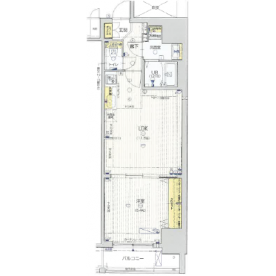 フリーステイ本町Ⅱ　★1LDK　43.46㎡★の物件間取り図