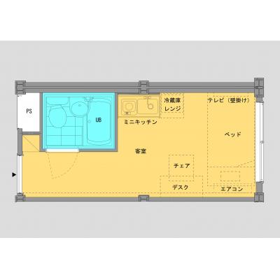 156室 新築!!【複数室可／退去時清掃費以外オール込み】アイルーム千歳（駐車場契約可。部屋数割引あり） の物件間取り図