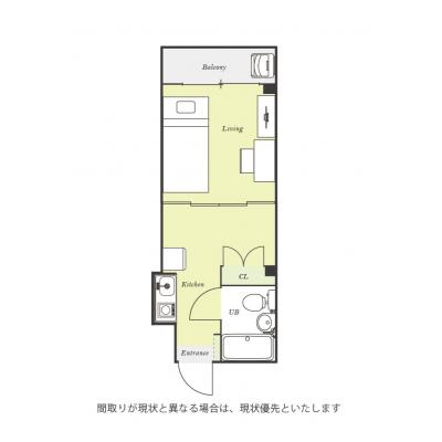 ユニオンマンスリー朝霞３　303　1DK・シングル☆人気の角部屋＆２面採光♪２ドア冷蔵庫や電子レンジなど生活家電のあるお部屋/東武東上線沿線/和光市駅まで1駅＆池袋の物件間取り図